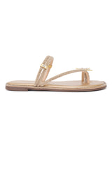 BUTTERFLY BLING T-STRAP SLIDE-GOLD