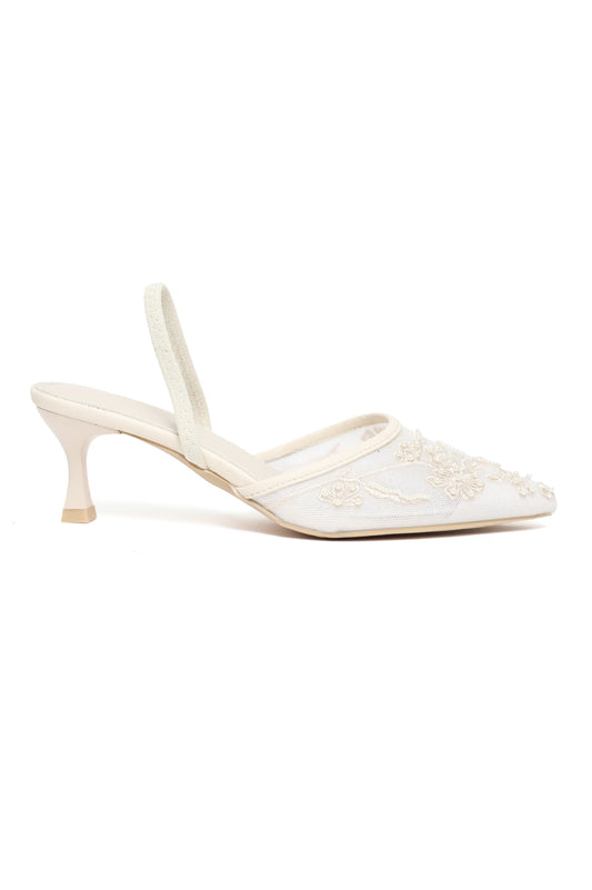 EMBROIDERED ELEGANCE SLINGBACK-BEIGE