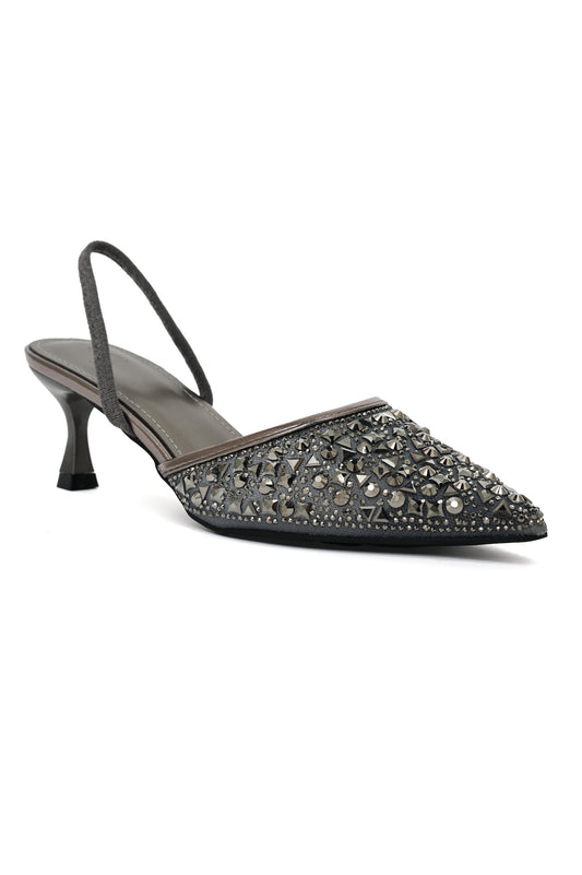 CRYSTAL GLAM SLINGBACK-PEWTER