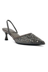 CRYSTAL GLAM SLINGBACK-PEWTER