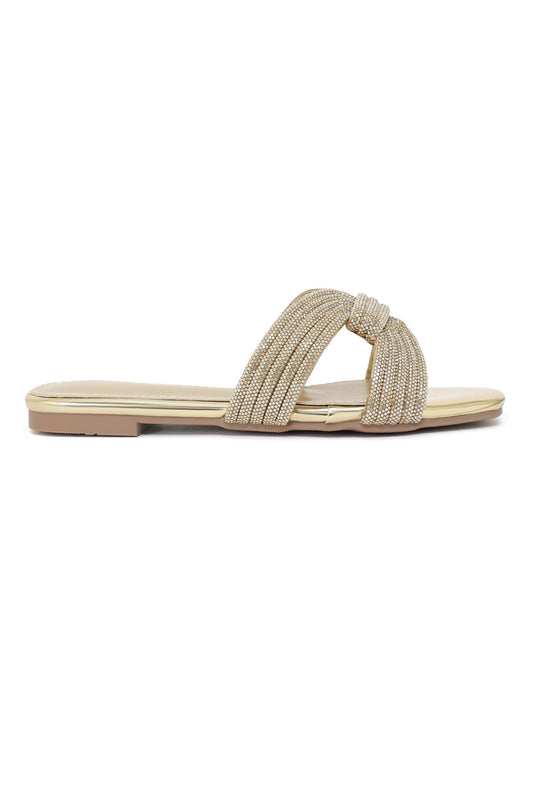 GLAM KNOT SLIDE-GOLD