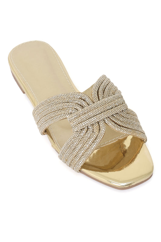 GLAM KNOT SLIDE-GOLD