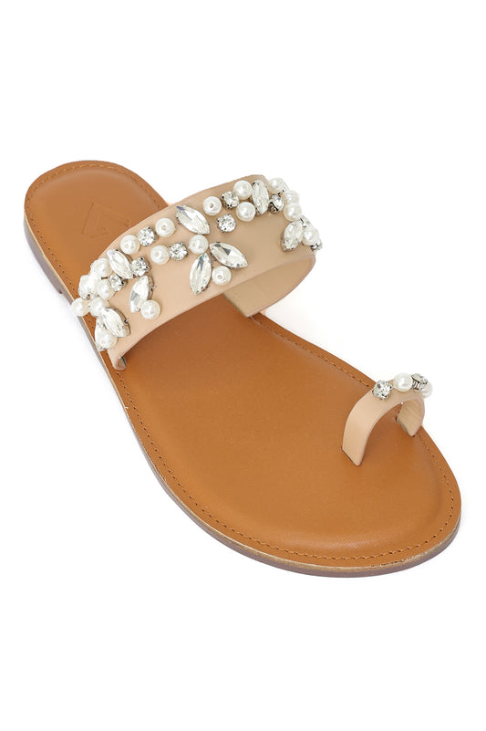 LUXORA PEARL GLITZ SLIDE-NUDE