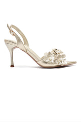FLORAL GRACE SANDALS-GOLD