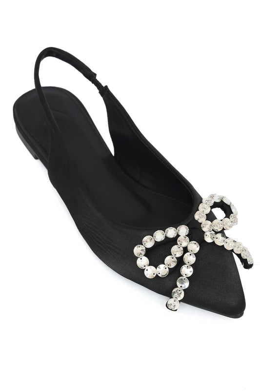 GEM TWIST SLINGBACK-BLACK