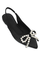 GEM TWIST SLINGBACK-BLACK