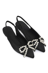 GEM TWIST SLINGBACK-BLACK