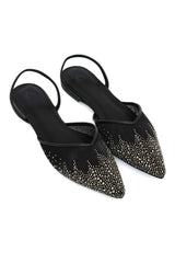 SHIMMER CREST SLINGBACK-BLACK