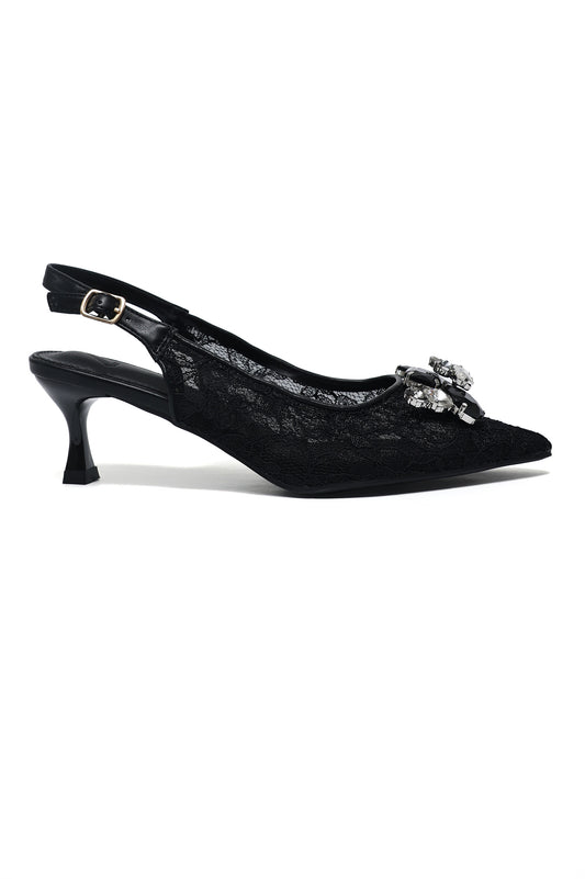 CRYSTAL GRACE HEEL-BLACK