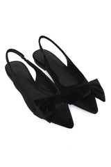 LUSH EMBRACE VELVET SLINGBACK-BLACK