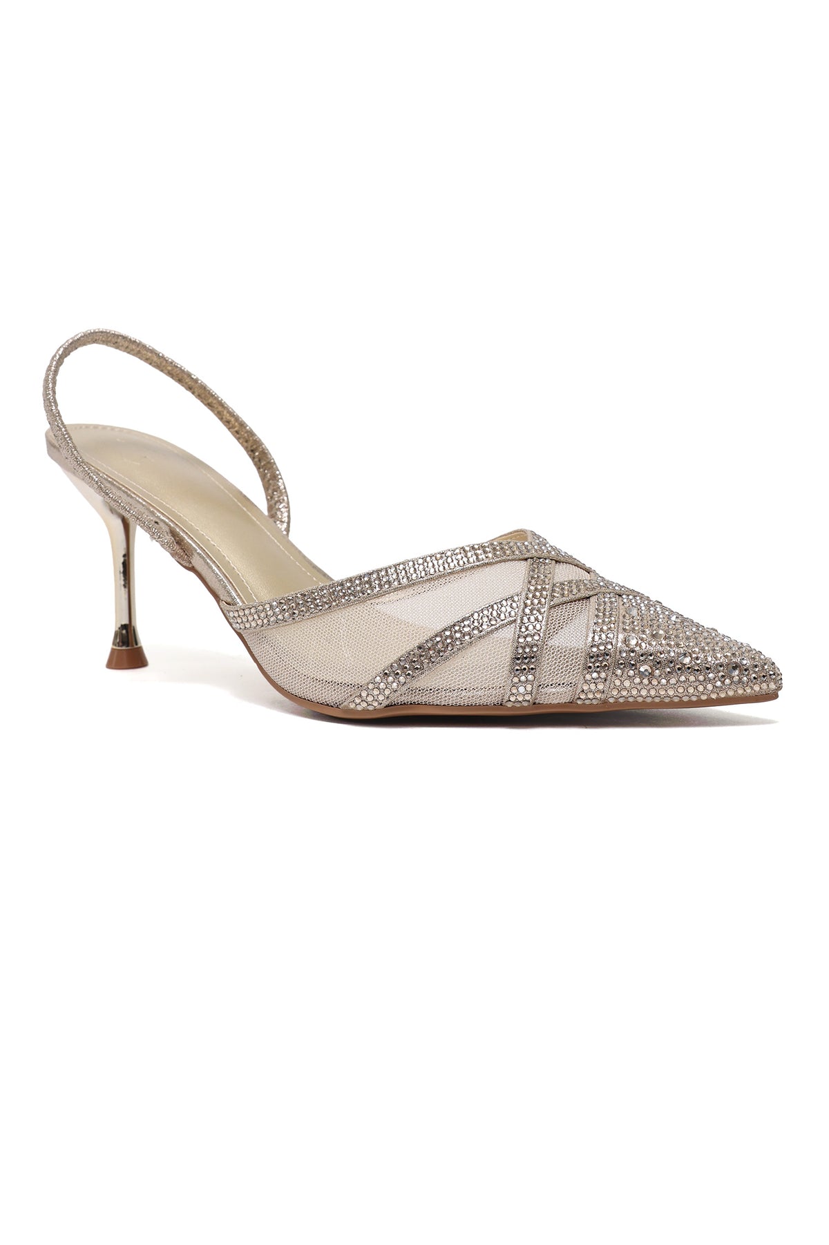ROYAL GLIMMER NET HEEL-GOLD