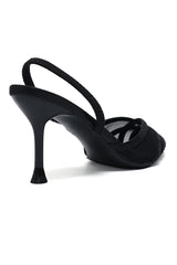 ROYAL GLIMMER NET HEEL-BLACK