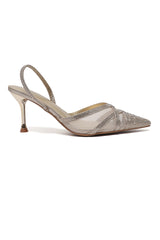 ROYAL GLIMMER NET HEEL-GOLD