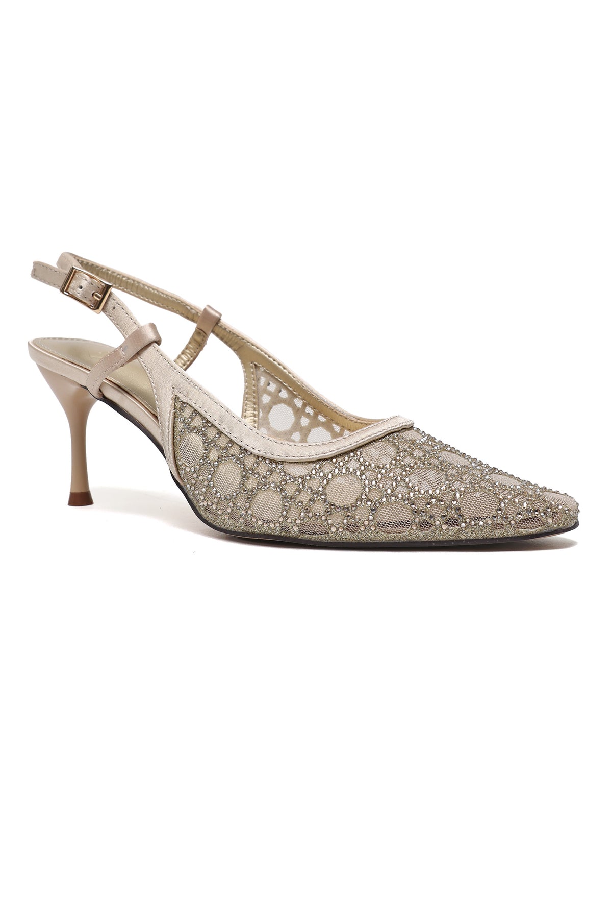 FILIGREE VEIL HEEL-GOLD