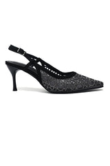FILIGREE VEIL HEEL-BLACK