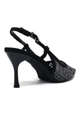 FILIGREE VEIL HEEL-BLACK