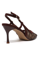 FILIGREE VEIL HEEL-BRONZE