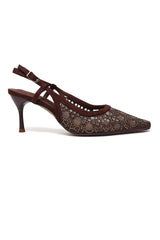 FILIGREE VEIL HEEL-BRONZE
