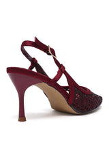 FILIGREE VEIL HEEL-MAROON