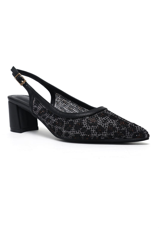 ILLUSION MESH HEEL-BLACK