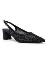 ILLUSION MESH HEEL-BLACK