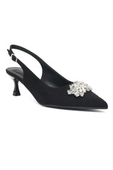WHISPER PEARL SLINGBACK-BLACK