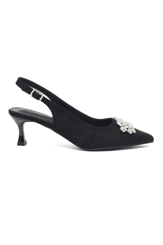 WHISPER PEARL SLINGBACK-BLACK
