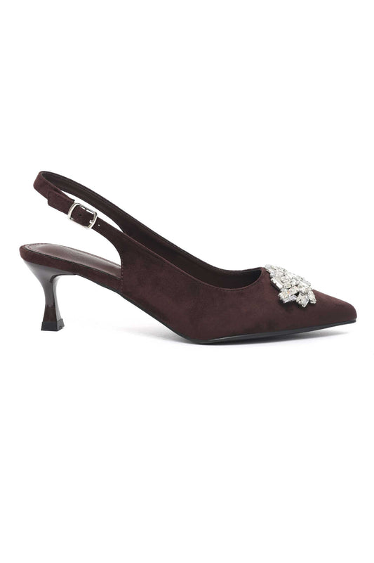 WHISPER PEARL SLINGBACK-COFFEE