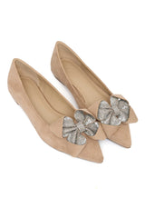 CHARM NOIR FLAT-BEIGE