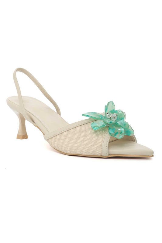 FLORA SILKEN SLINGBACK-BEIGE