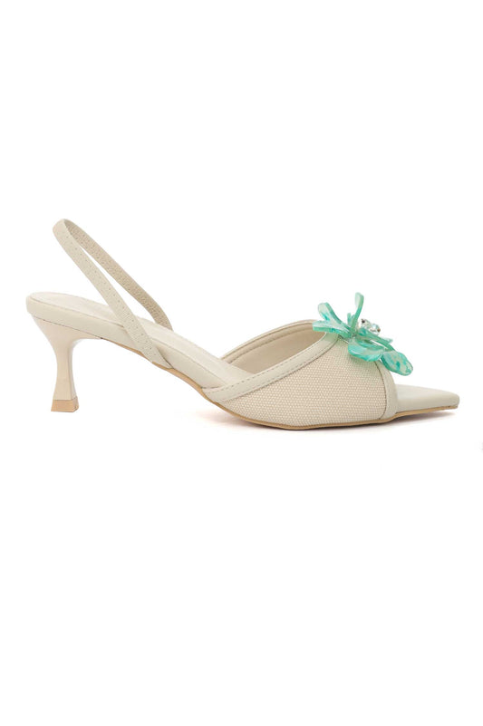 FLORA SILKEN SLINGBACK-BEIGE