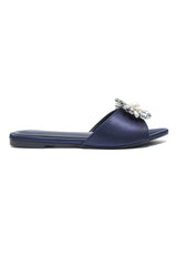 GEM CLUSTER ELEGANT SLIDE-NAVY