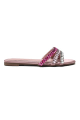 FOOT GLAMOR JEWEL SLIDE-PINK