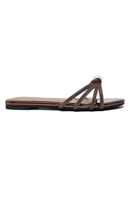 VELORA PEARL GRACE SLIDE-BRONZE