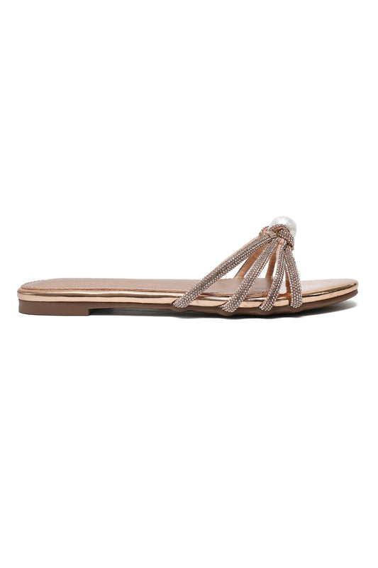 VELORA PEARL GRACE SLIDE-CHAMPAGNE