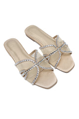 FASHION SHIMMER SLIDE-GOLD