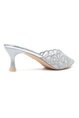 REGAL THREADWORK HEEL-SILVER