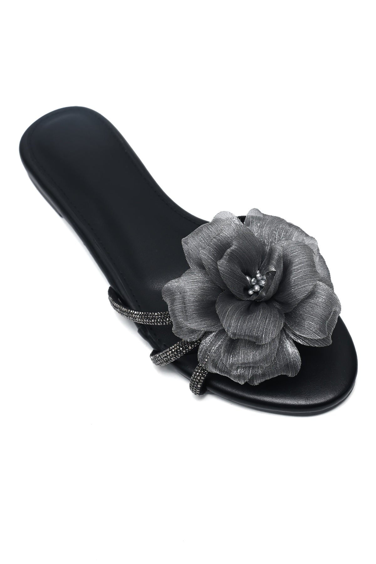 ROSÉ BLOOM COUTURE SLIDE-BLACK