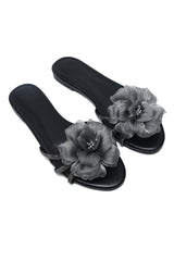 ROSÉ BLOOM COUTURE SLIDE-BLACK