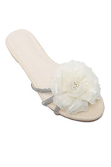 ROSÉ BLOOM COUTURE SLIDE-OFFWHITE