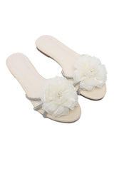 ROSÉ BLOOM COUTURE SLIDE-OFFWHITE
