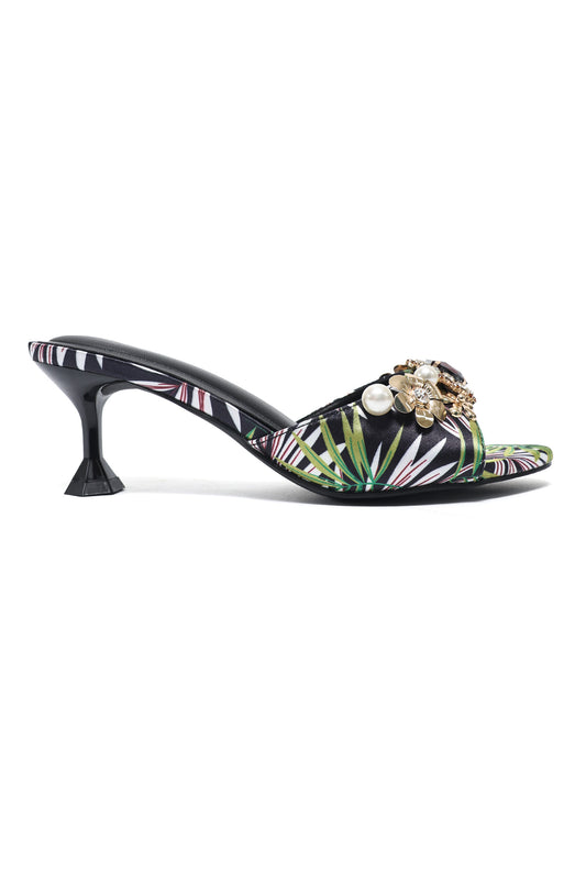 GARDEN GLAM SLIDE-BLACK