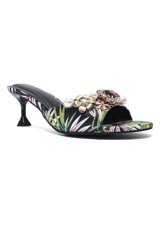 GARDEN GLAM SLIDE-BLACK