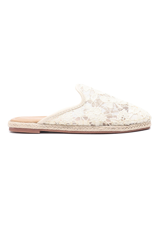 MESH LACE MULE-BEIGE