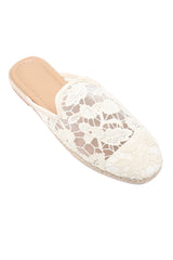 MESH LACE MULE-BEIGE