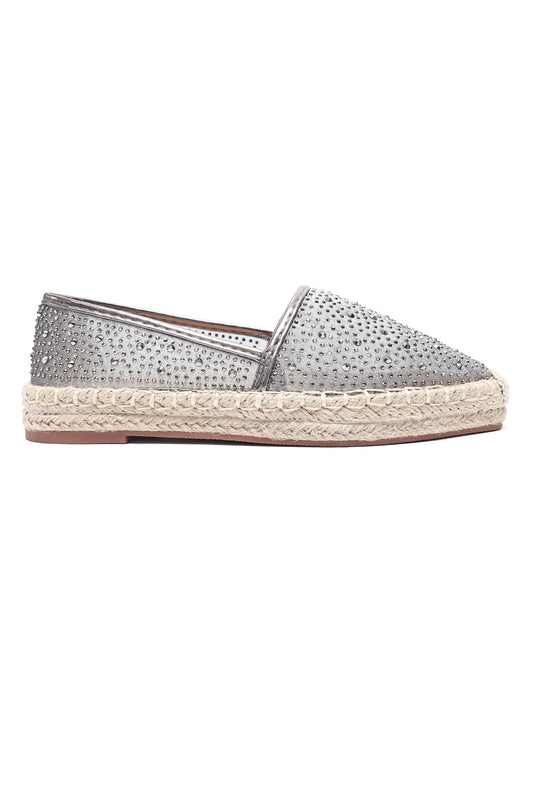 CRYSTAL MESH FLAT-PEWTER
