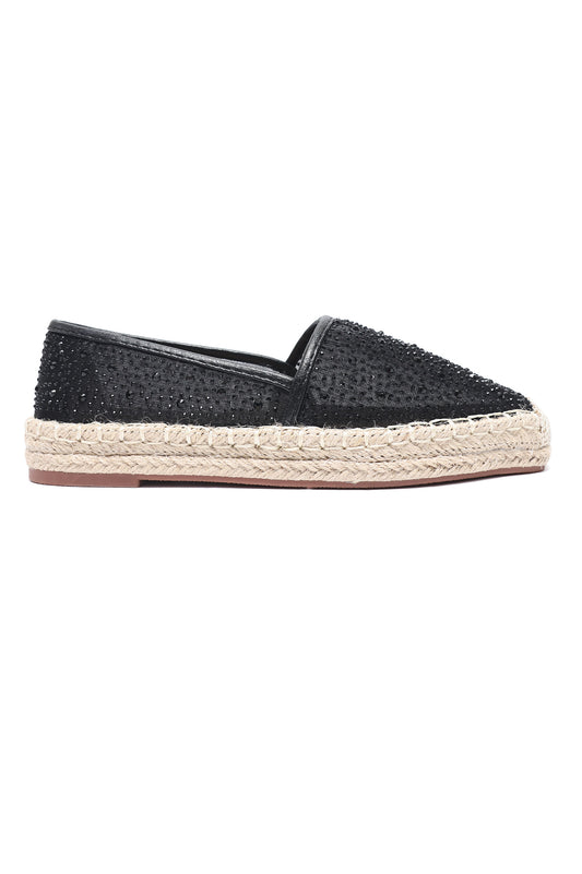 CRYSTAL MESH FLAT-BLACK