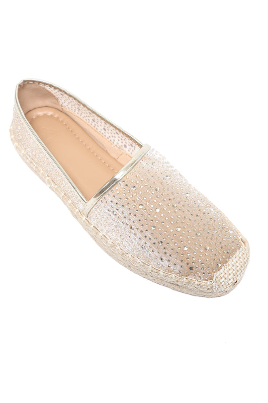 CRYSTAL MESH FLAT-GOLD