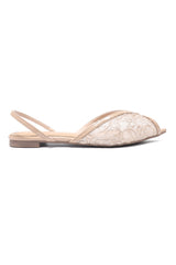 SHEER EMBELLISHED SLINGBACK-BEIGE