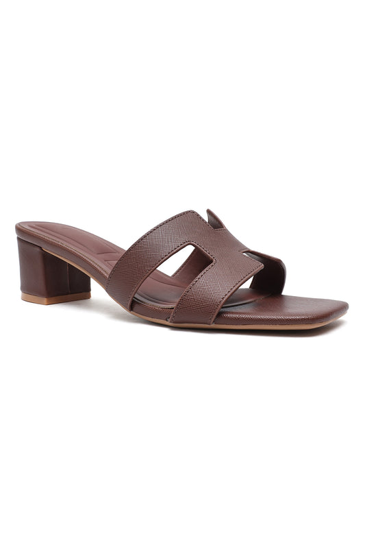 KNOT MID HEEL-COFFEE
